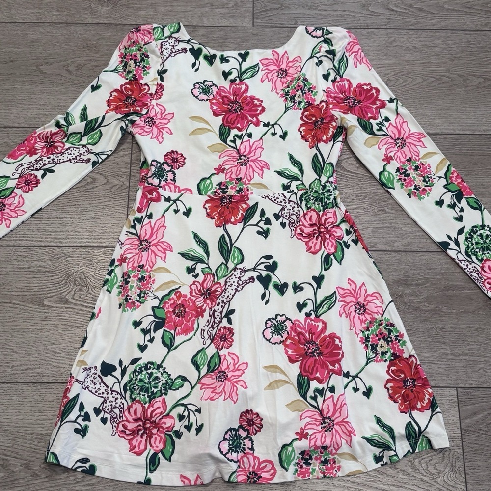 Lilly Pulitzer Anne Skirted Romper Coconut Safari Sanctuary Womens Small Floral - Picture 9 of 9
